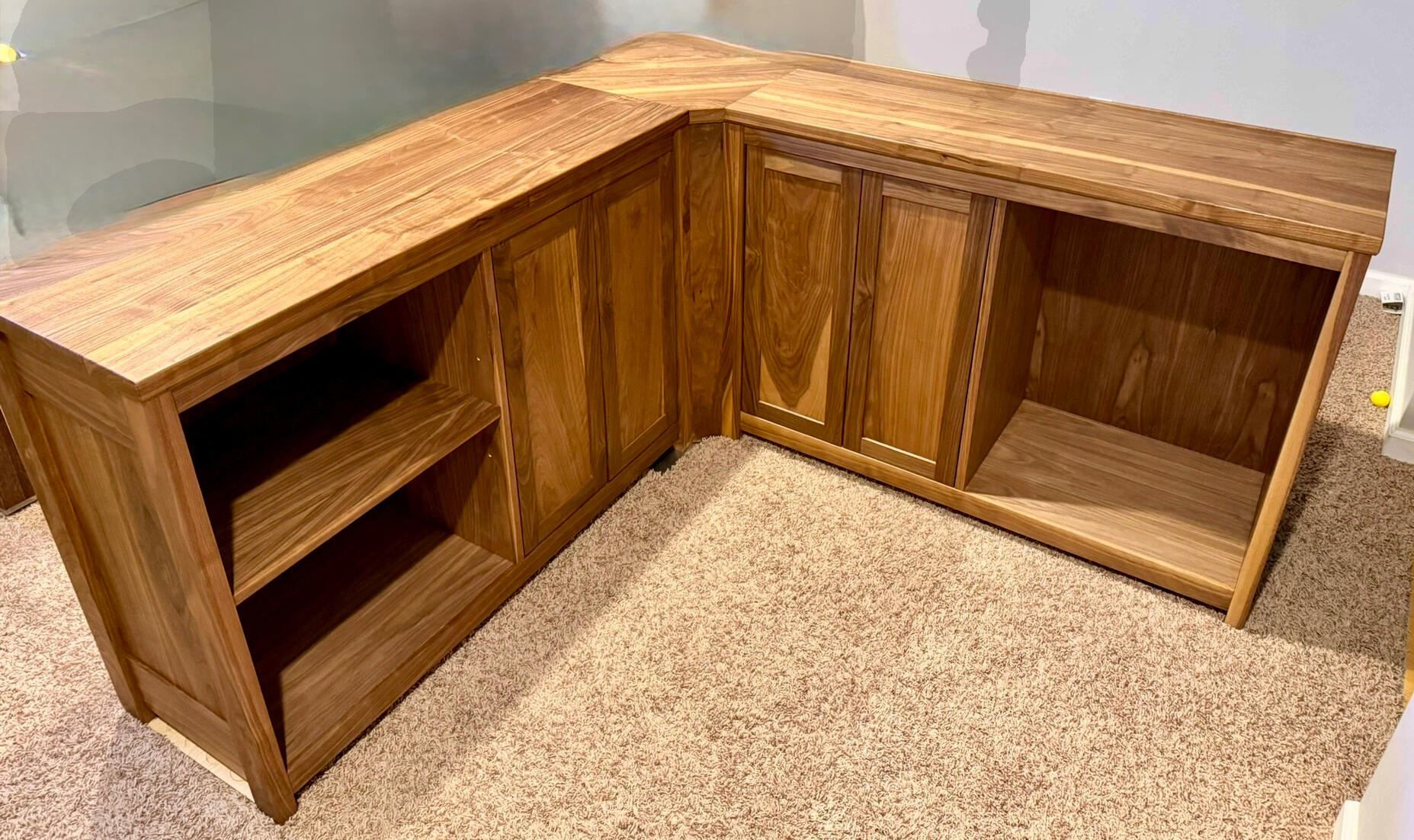 All Walnut cabinet/shelf for under a living room TV All Walnut cabinet/shelf for under a living room TV